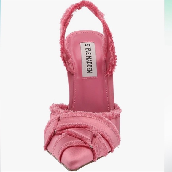 Steve Madden Shoes - Steve Madden Women's Larysa Satin Frayed Slingback Pumps